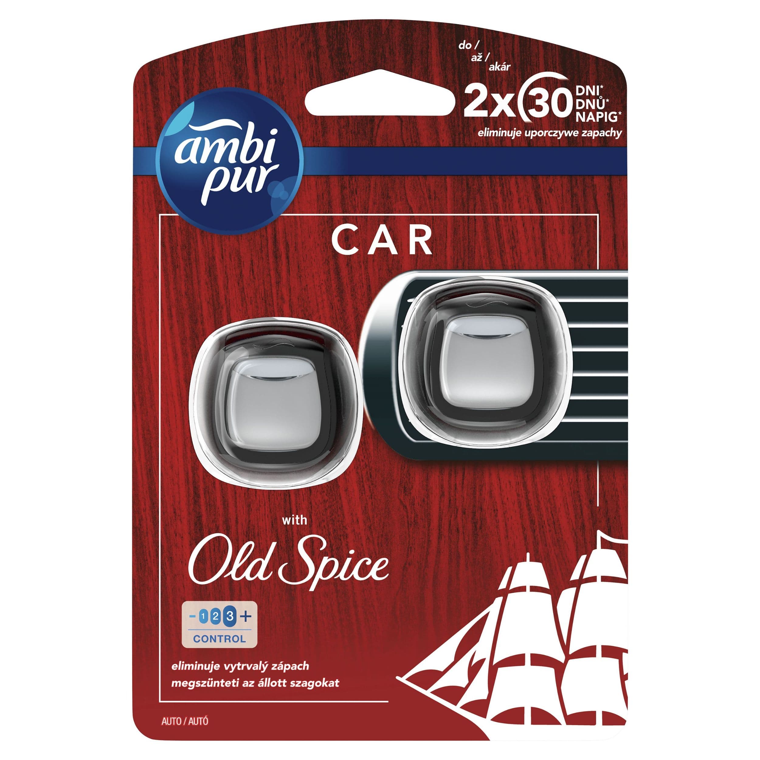 Ambi Pur Old Spice Osvěžovač Vzduchu do auta startovací sada 2 ks