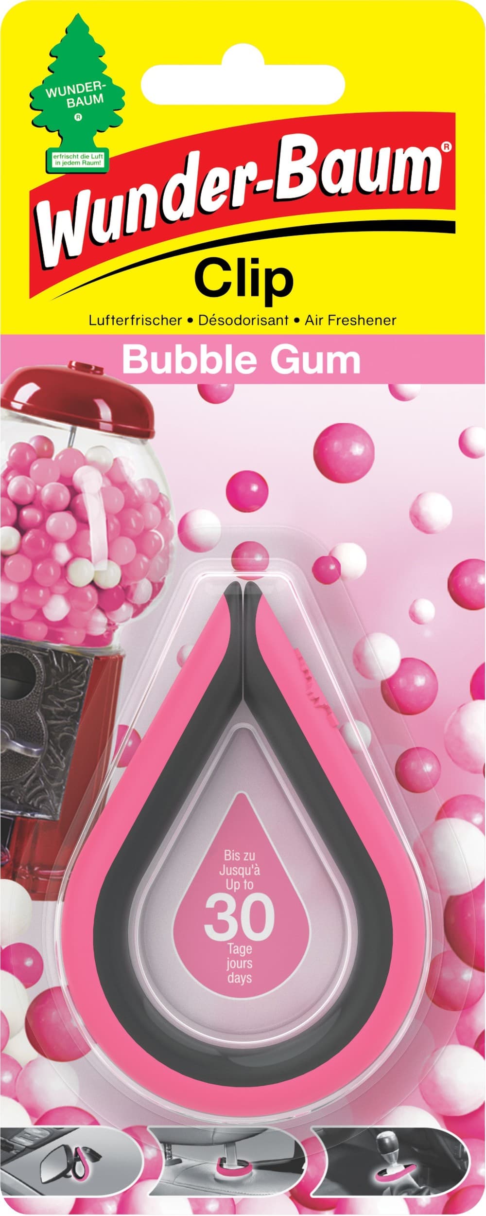 Autovůně Wunderbaum clip Bubble Gum