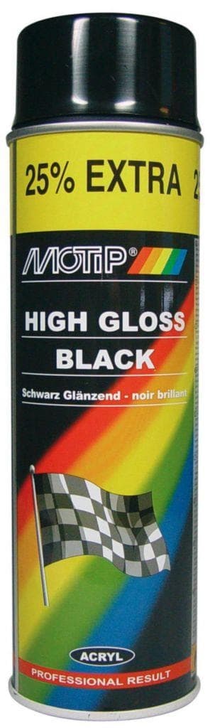 Motip Barva černá lesklá UNI 500 ml