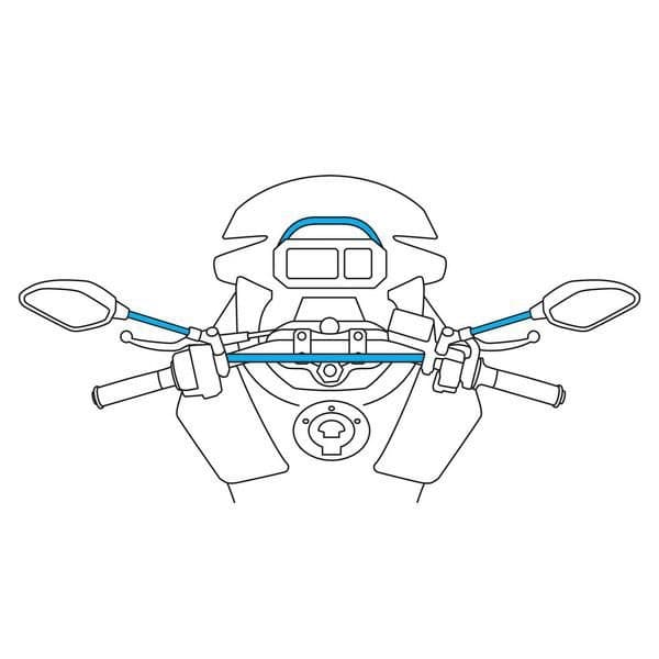 Montáž na motocykl pro pouzdro smartphonu OPTI MIRROR – 90438