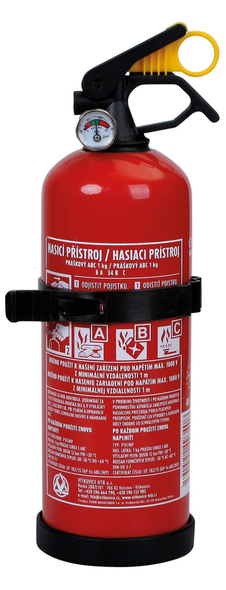 HASICÍ PŘÍSTROJ 1KG PRÁŠKOVÝ ABC