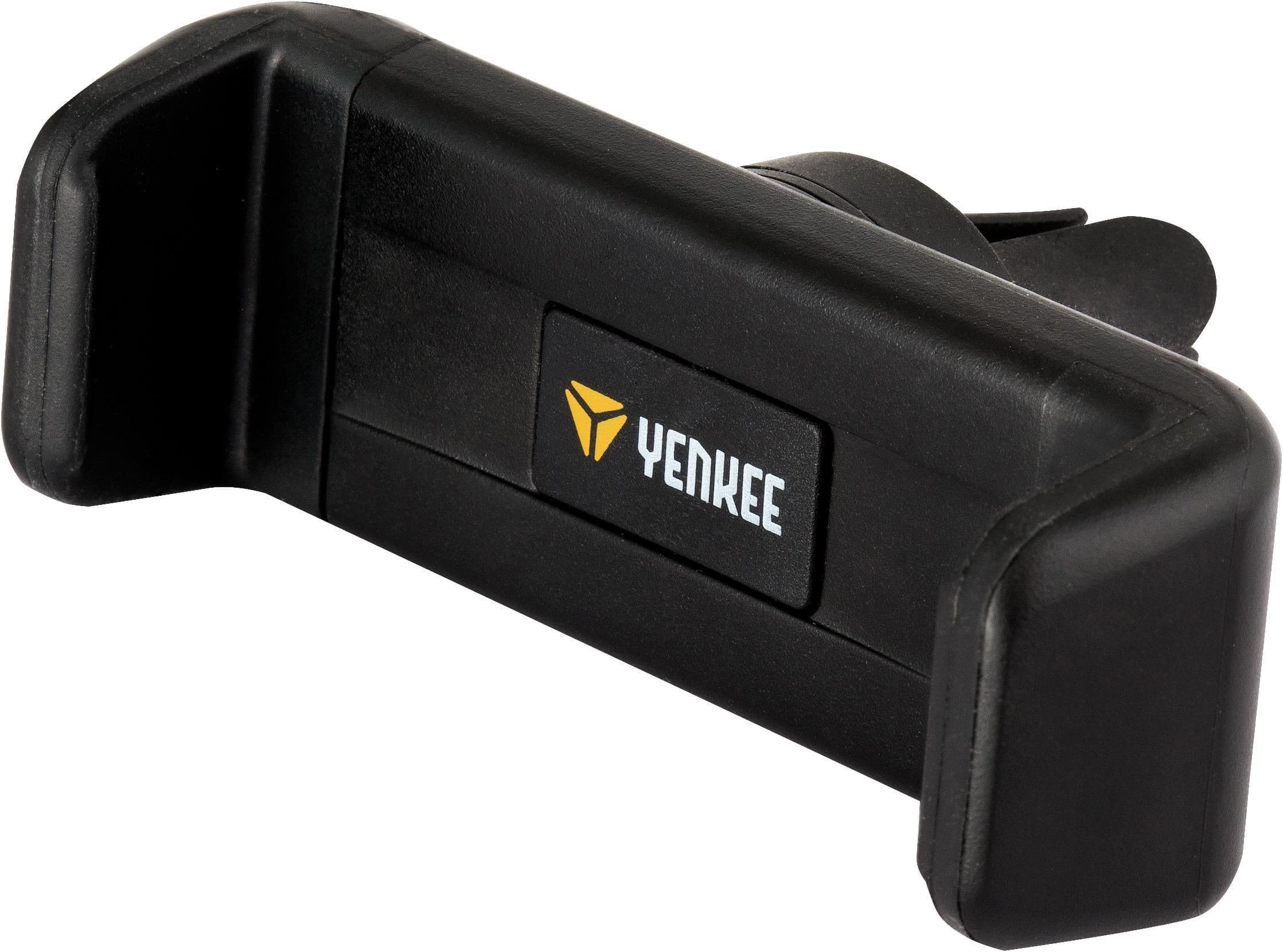 Yenkee YSM 201BK Držák do auta ventilace, Držák telefonu do větracích otvorů automobilu, univerzální použití, neklouzavý materiál, materiál: ABS, pryž, kov, šířka nastavitelná od 50 do 85 mm