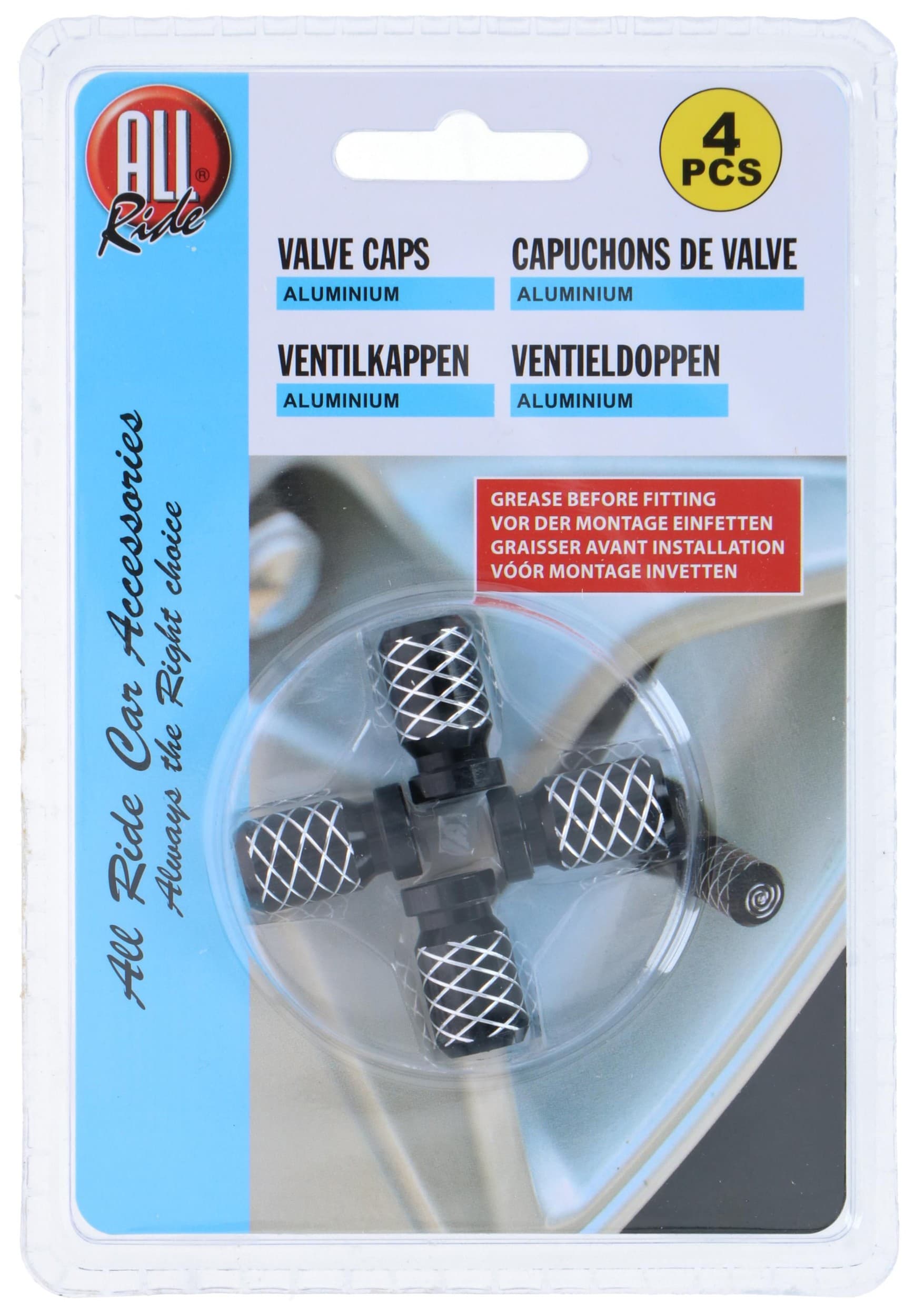 Allride Čepičky na ventilky Spirála 4 ks