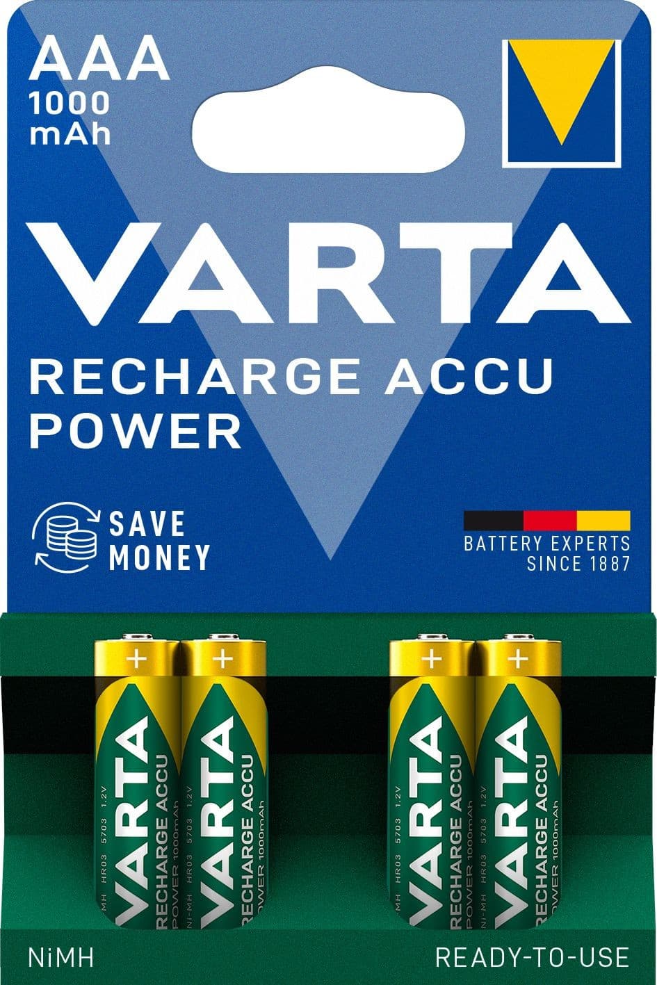 Varta Nabíjecí baterie Recharge Accu Power 4 AAA 1000 mAh R2U