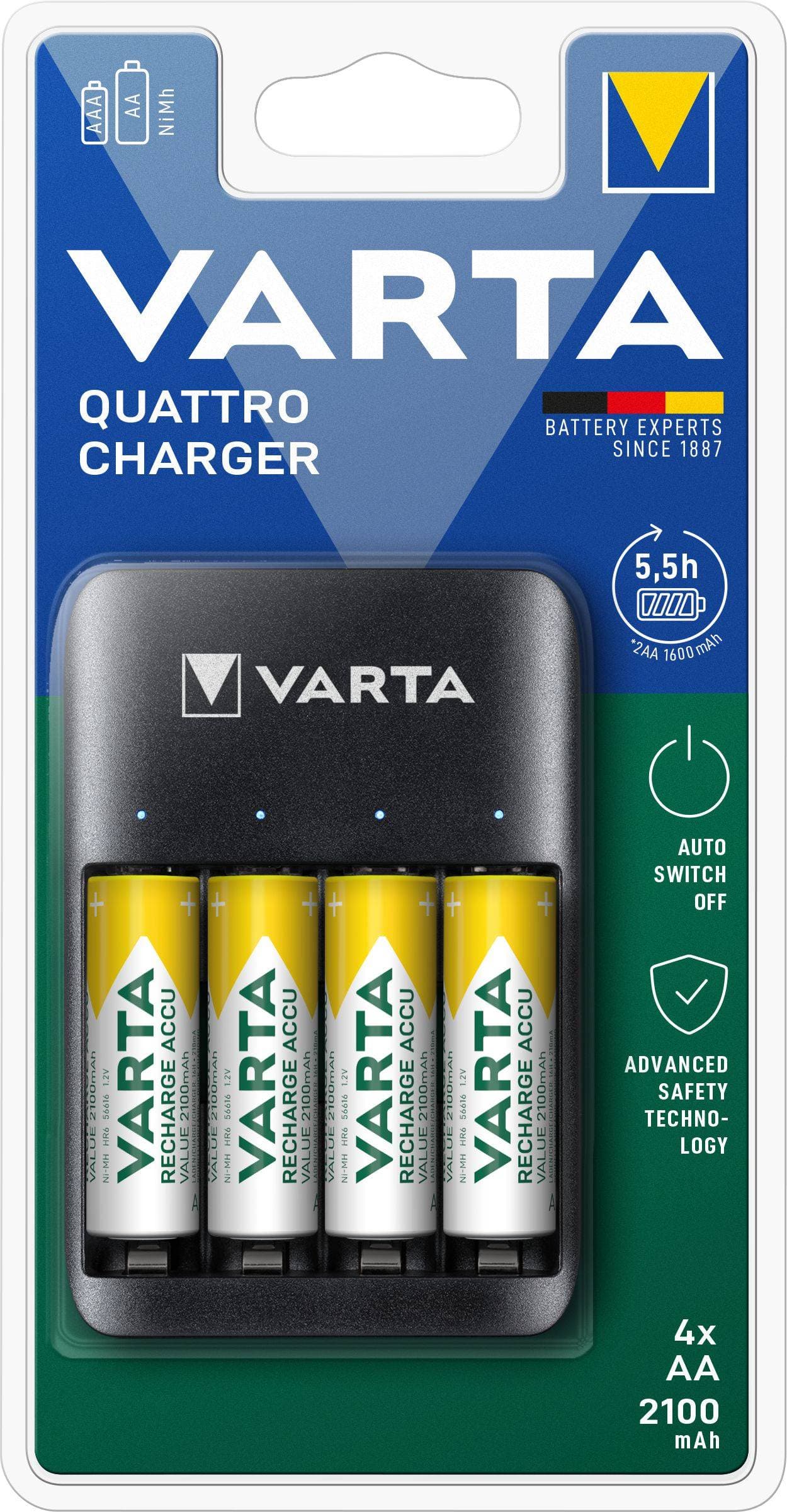 Varta USB nabíječka baterií Quattro Charger + 4 AA baterie