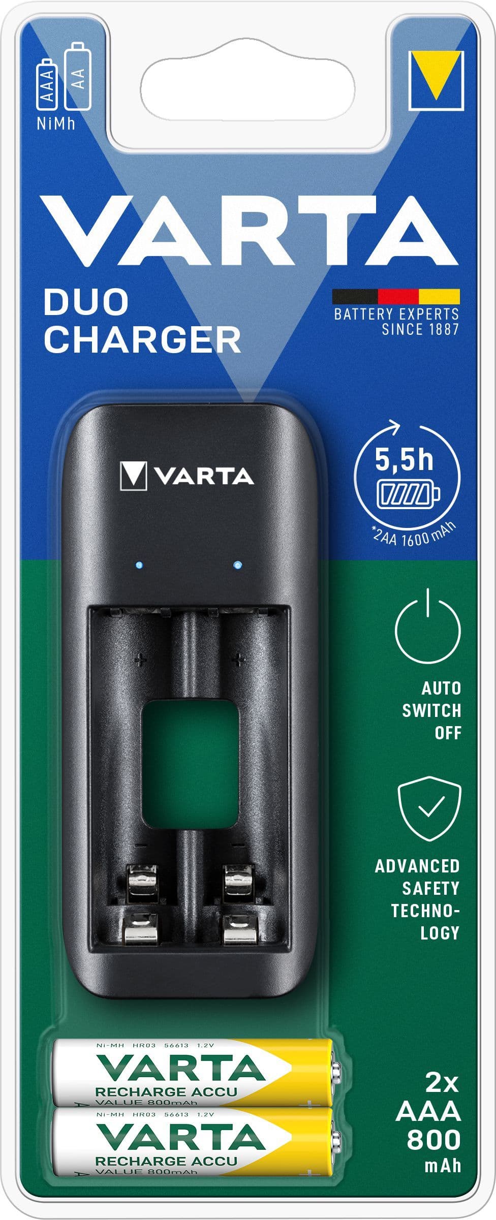 Varta USB nabíječka baterií Duo Charger + 2 AAA baterie