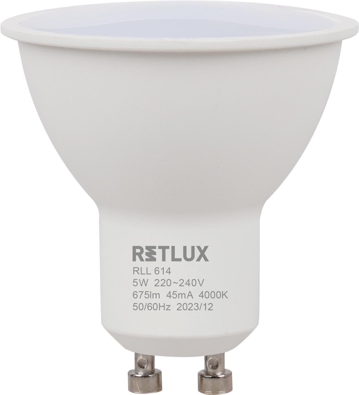 Retlux Led žárovka RLL 614 GU10 bulb 5W CW D