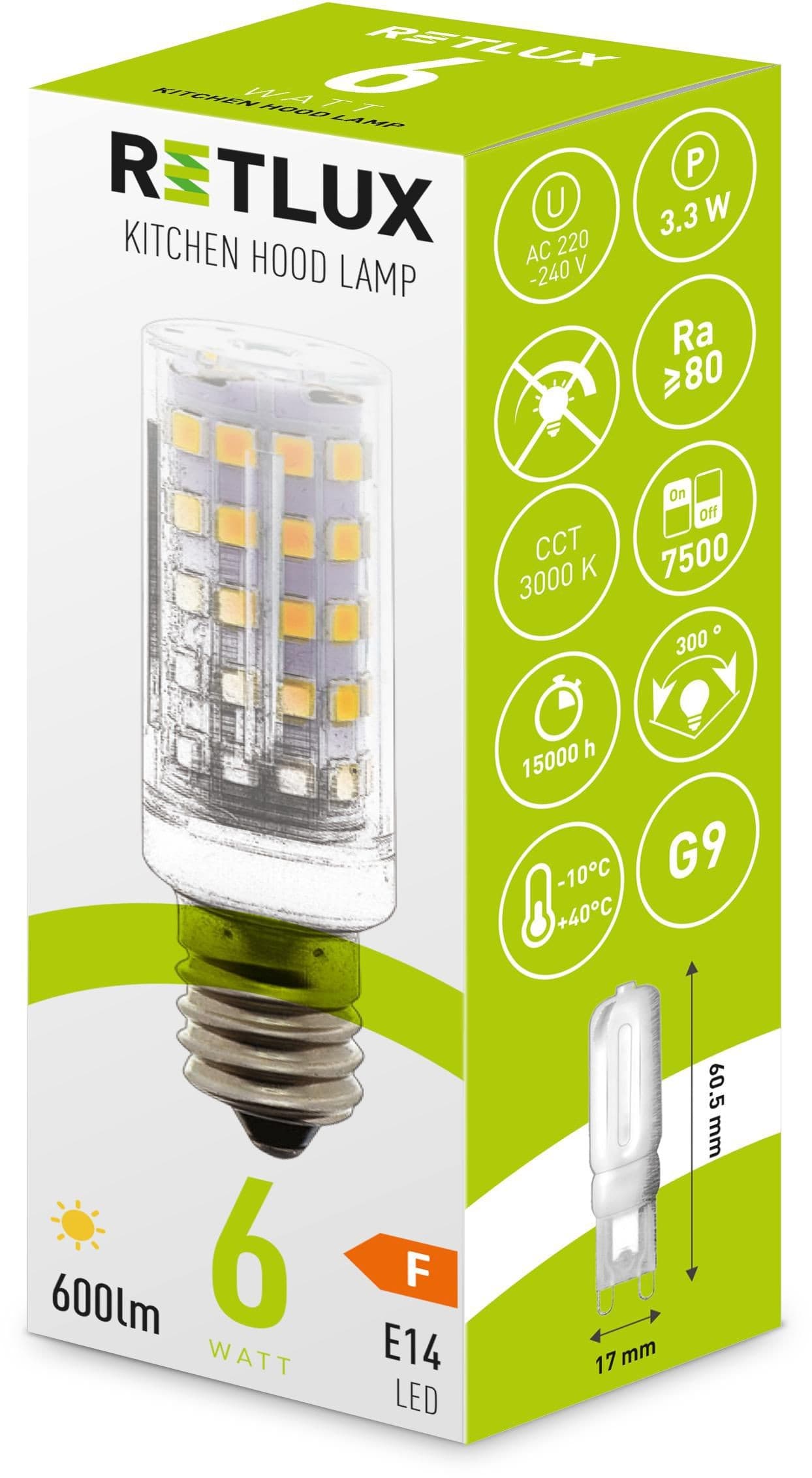 Retlux Led žárovka E14 6W RLL459