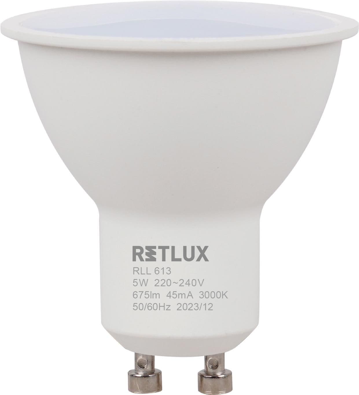 Retlux Led žárovka RLL 613 GU10 bulb 5W WW D
