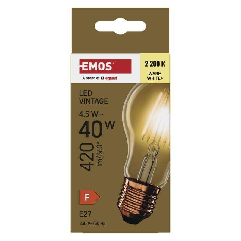 Emos LED VNT A60 4,5W(40W) 420lm E27 WW+