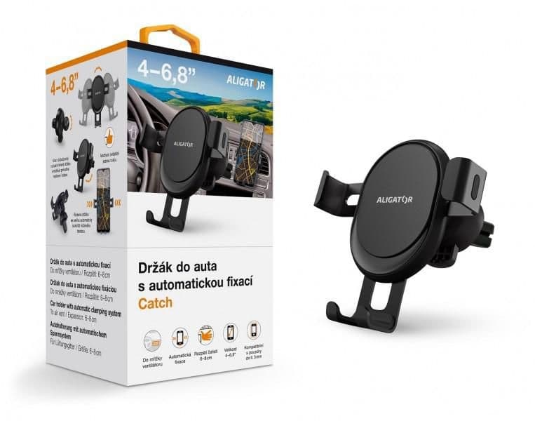 Držák do auta s automatickou fixací ALIGATOR Catch do ventilační mřížky, univerzální