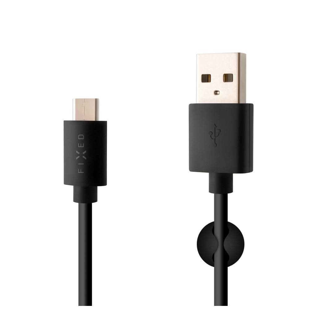 Fixed Datový a nabíjecí kabel s konektorem USB-C, USB 2.0, 3A, černý