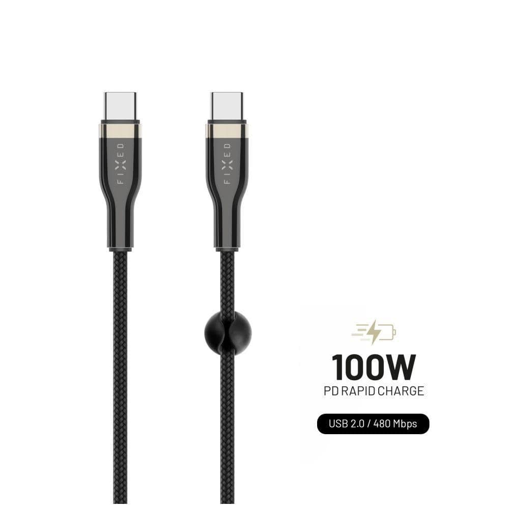 Fixed USB kabel , 1.2m, 100W, černý