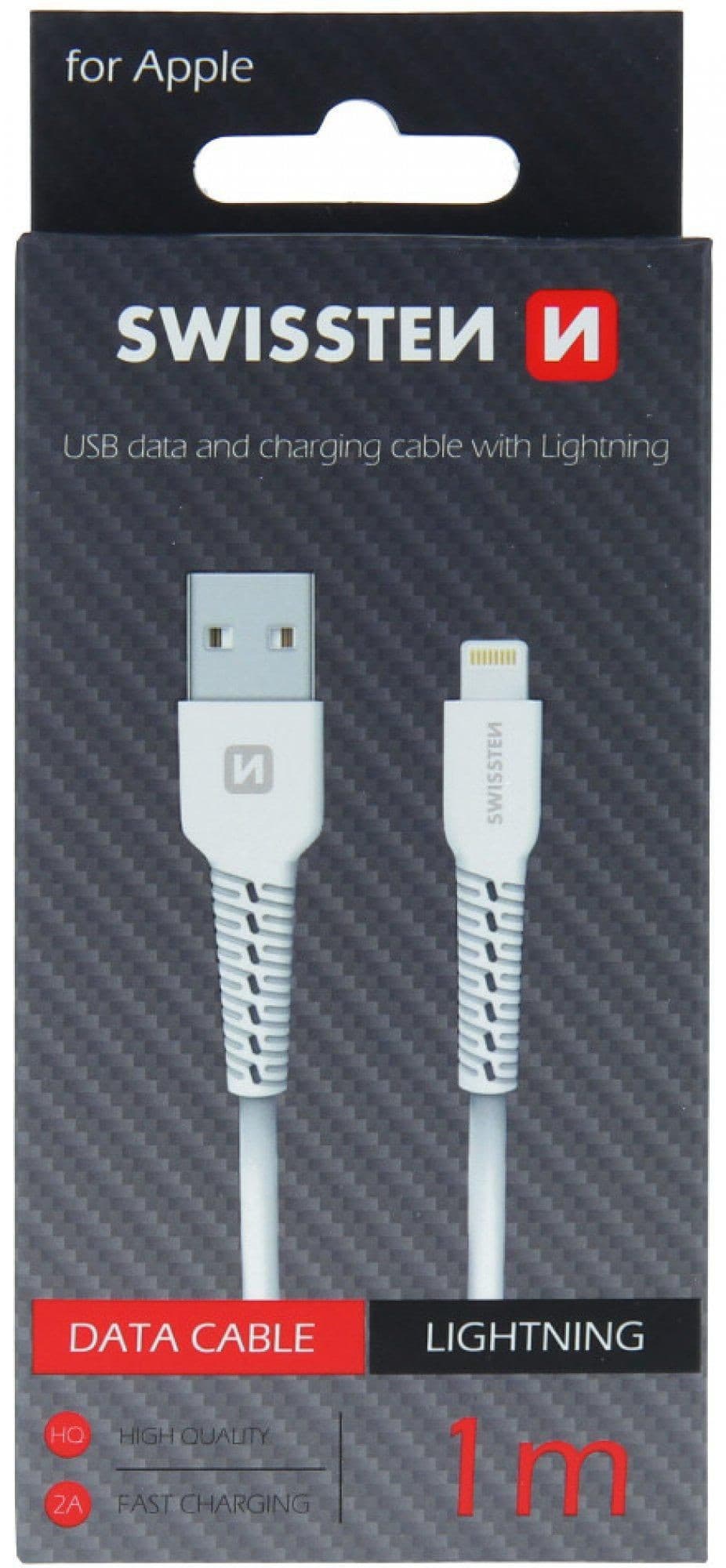 Swissten Datový kabel USB / Lightning 1,0m bílý