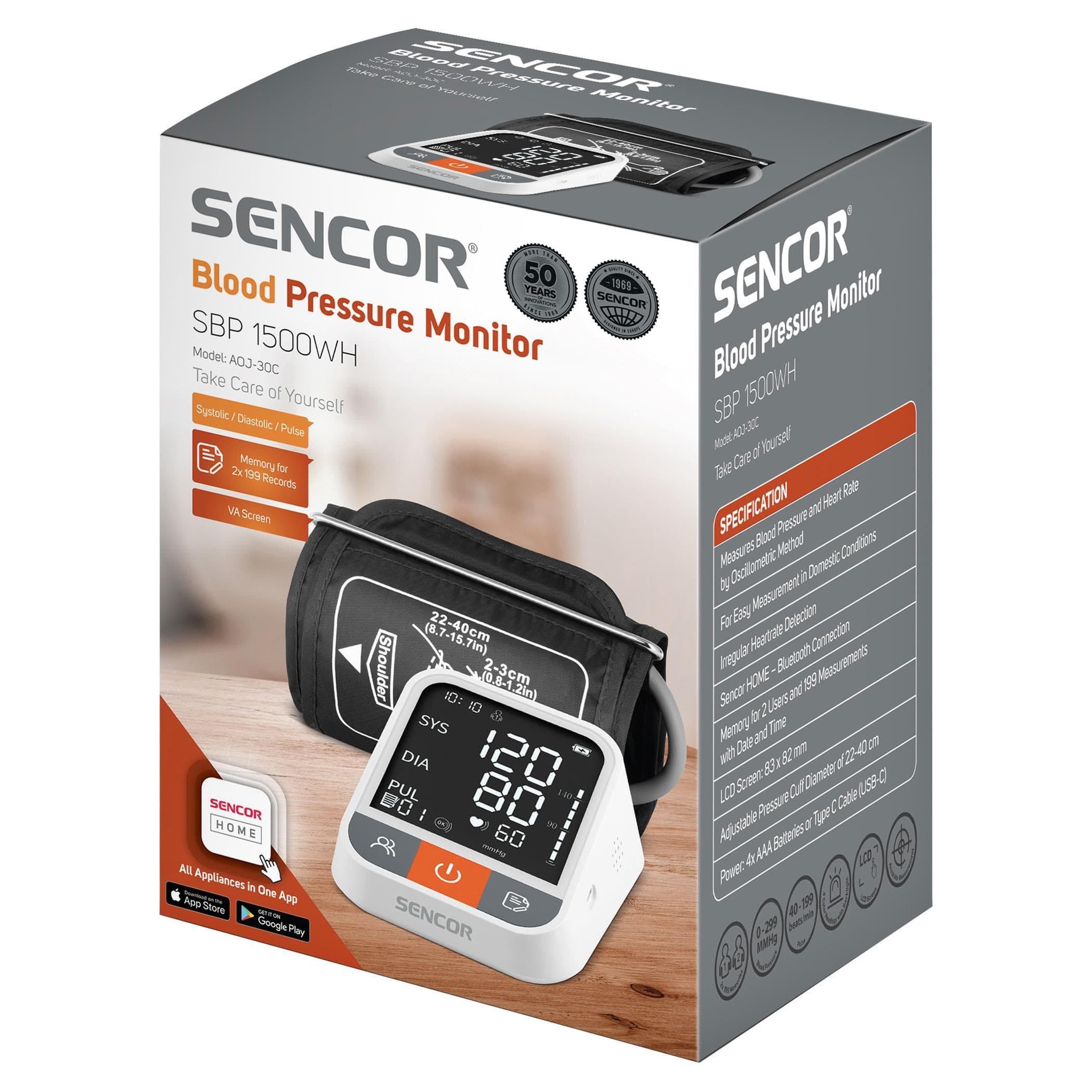 Sencor Pažní tlakoměr SBP 1500WH