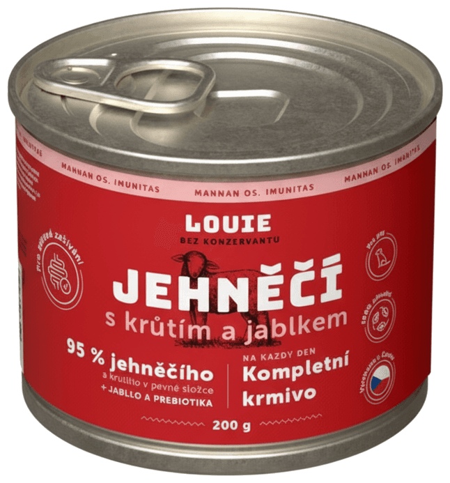 Louie Kompletní krmivo jehněčí s krůtím a jablkem pro psy