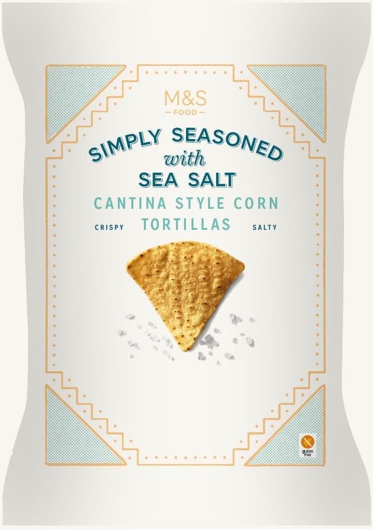 Marks & Spencer Jemně solené kukuřičné tortillové lupínky