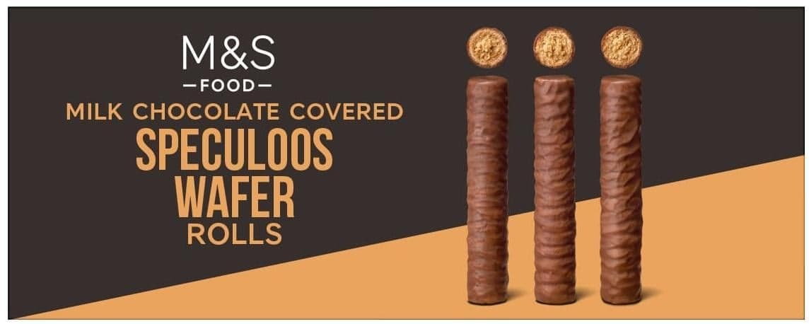 Marks & Spencer Oplatkové trubičky s náplní máčené v mléčné čokoládě