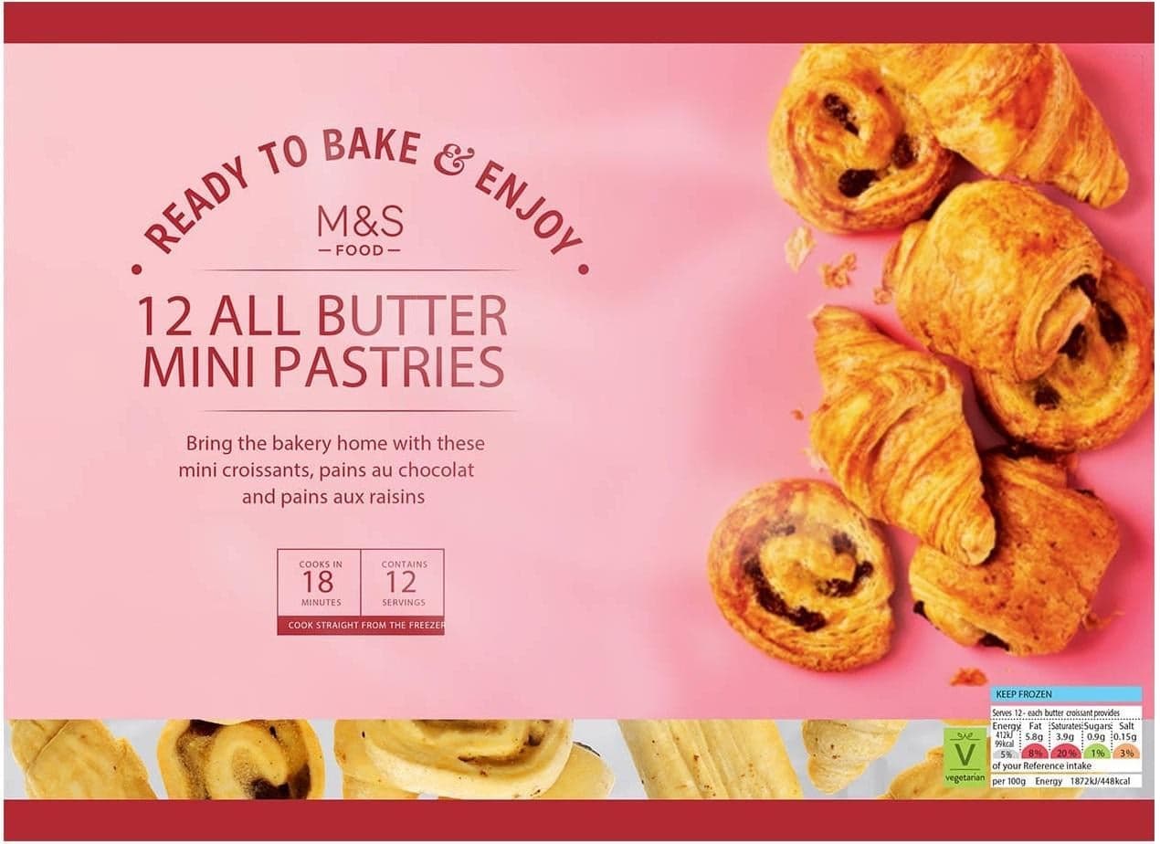 Marks & Spencer Sladké francouzské mini pečivo k dopečení