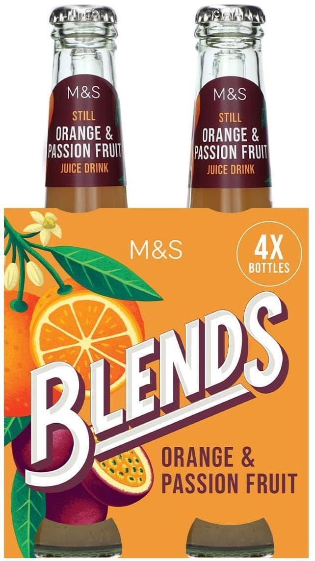 Marks & Spencer Neperlivý nápoj ochucený šťávou z brazilských pomerančů a mučenkovou šťávou