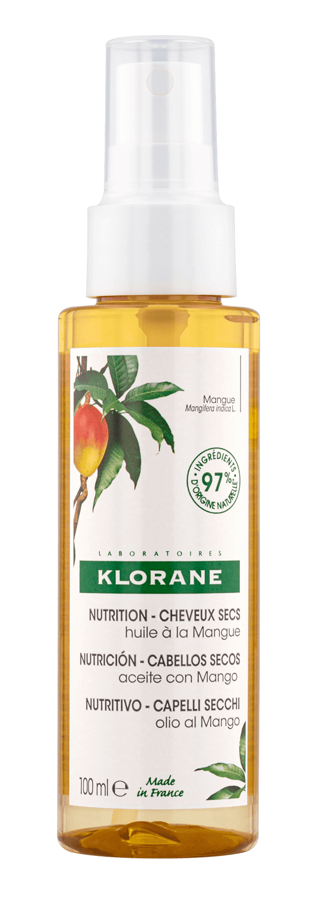 KLORANE Olej mango na suché vlasy 100ml