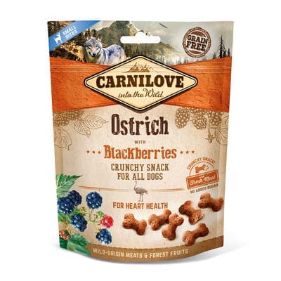 Carnilove Grain-Free Dog Crunchy Snack Ostrich with Blackberries with fresh meat