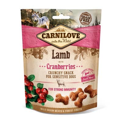 Carnilove Grain-Free Dog Crunchy Snack Lamb with Cranberries with fresh meat