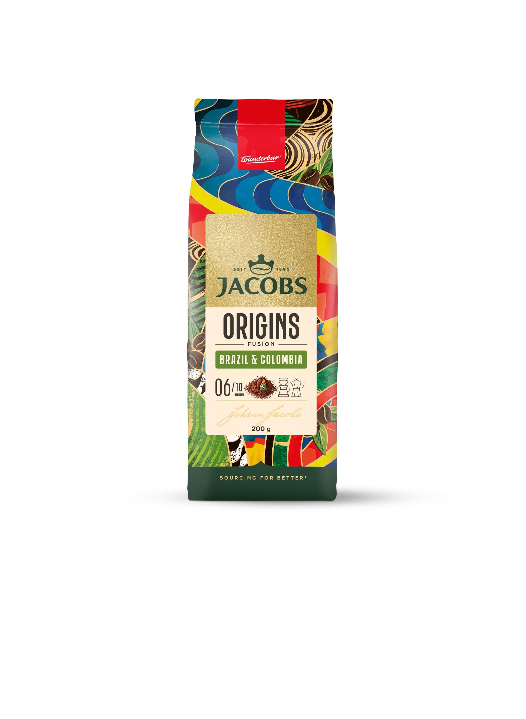 Jacobs Brazílie/Kolumbie Káva mletá 200g