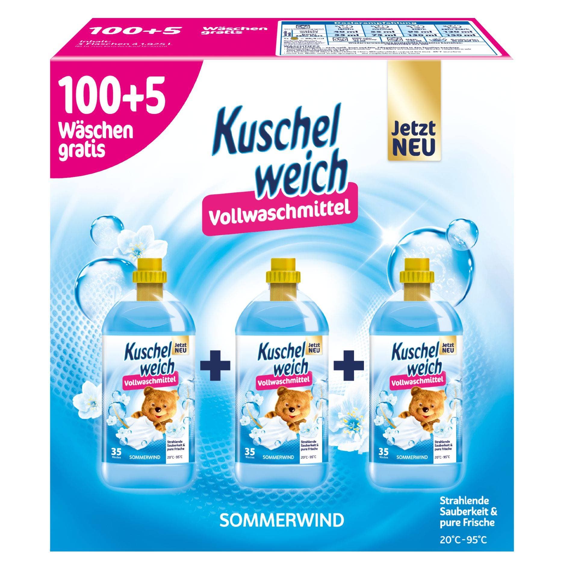 Kuschelweich prací gel Sommerwind 3x1.925l 105 praní
