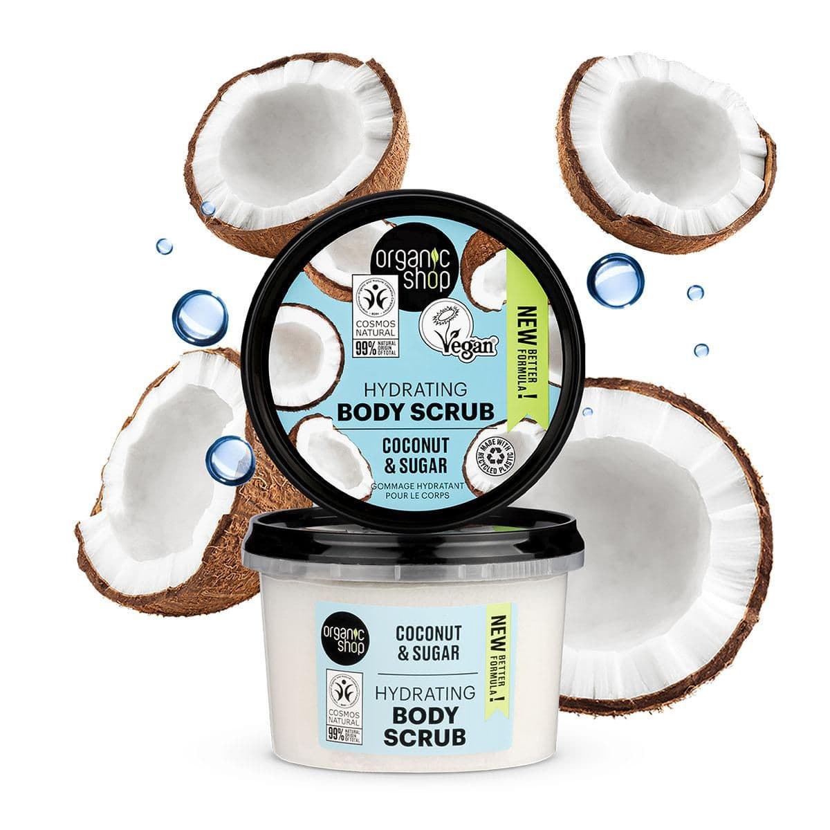 Organic Shop Hydratační tělový peeling Kokos a cukr 250 ml