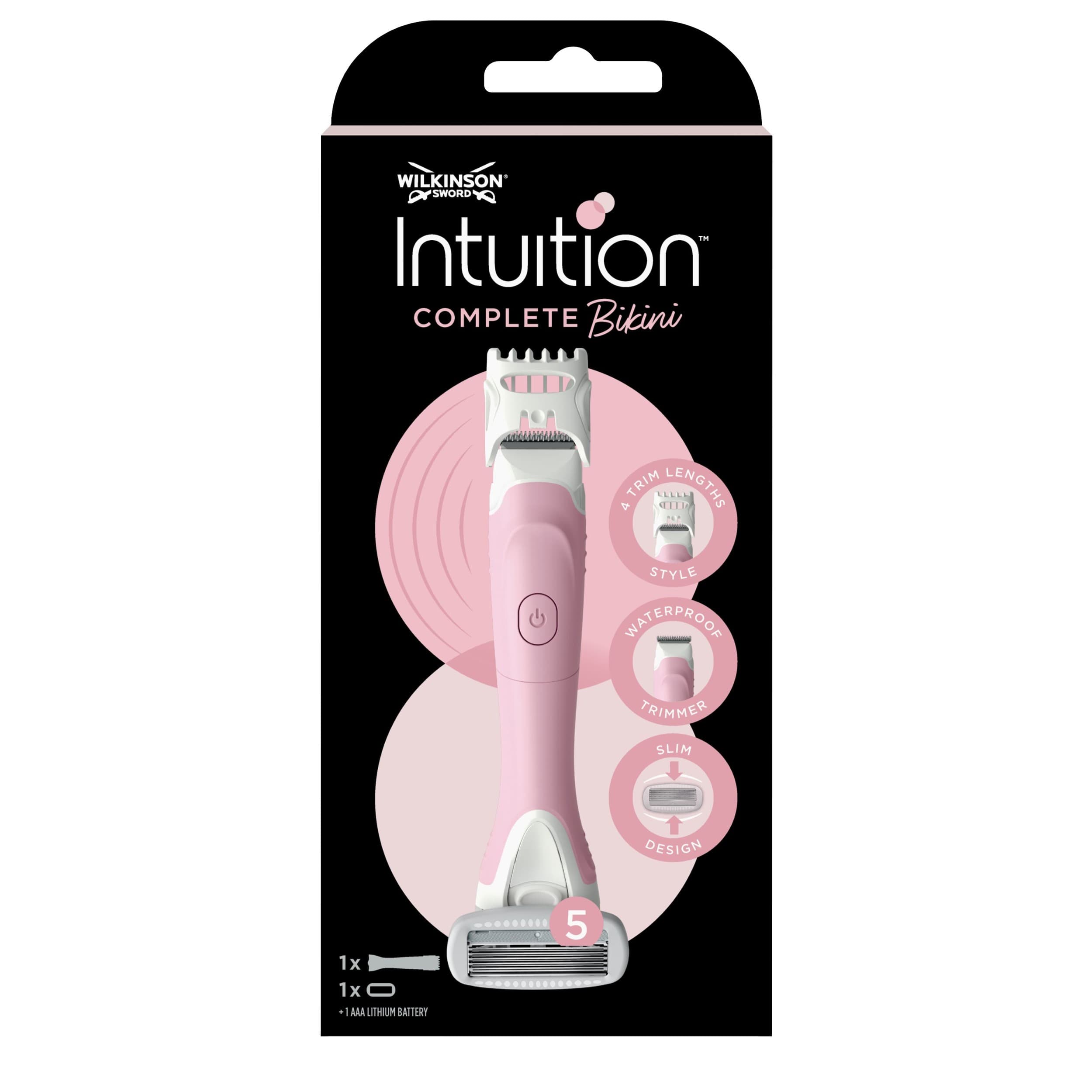 Wilkinson Intuition Complete Bikini zastřihovač a holící strojek + 1 náhradní hlavice