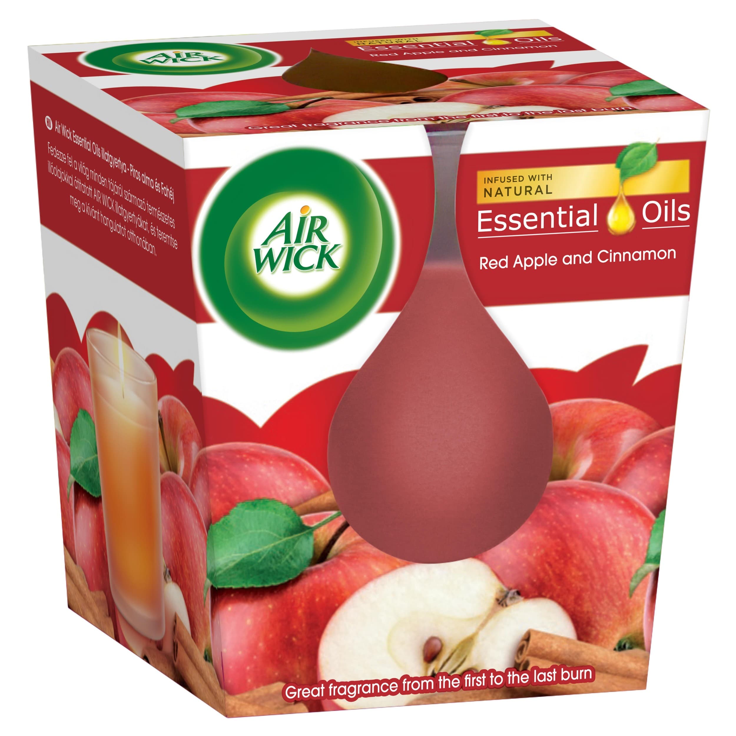 Air Wick svíčka - Červené jablko a skořice 105 g
