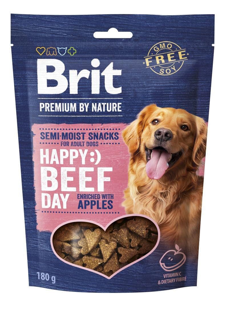 Brit Premium by Nature Dog Semi-moist Snacks Beef with Apples 180 g
