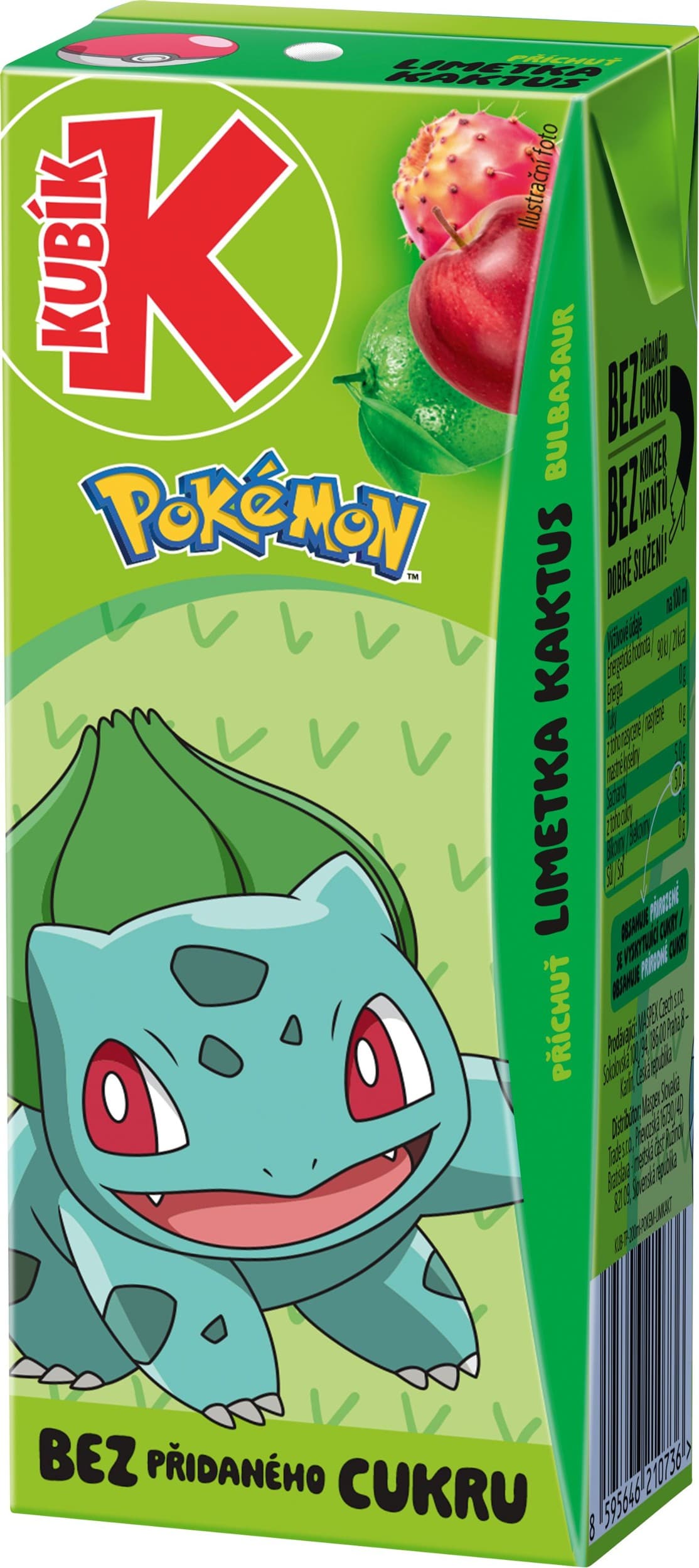 Kubík POKÉMON jablko příchuť KAKTUS-LIMETKA 0,2L TP