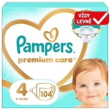 Pampers Premium Care Velikost 4, 104 Plenek, 9kg-14kg