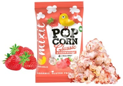 Mixit BIO popcorn - Jahoda do kapsy