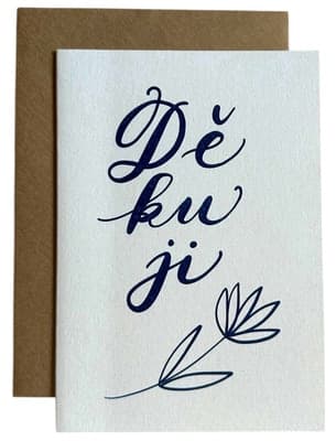 Be Nice EKO přání Děkuji, modré
