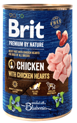 Brit Premium by Nature Masové paté s kuřecími srdíčky pro psy