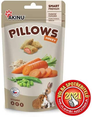Akinu Pillows s mrkví pro hlodavce