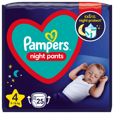 Pampers Night Pants Plenkové kalhotky vel. 4 (9-15 kg)