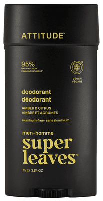 Attitude Pánský deodorant Super leaves - Amber & Citrus