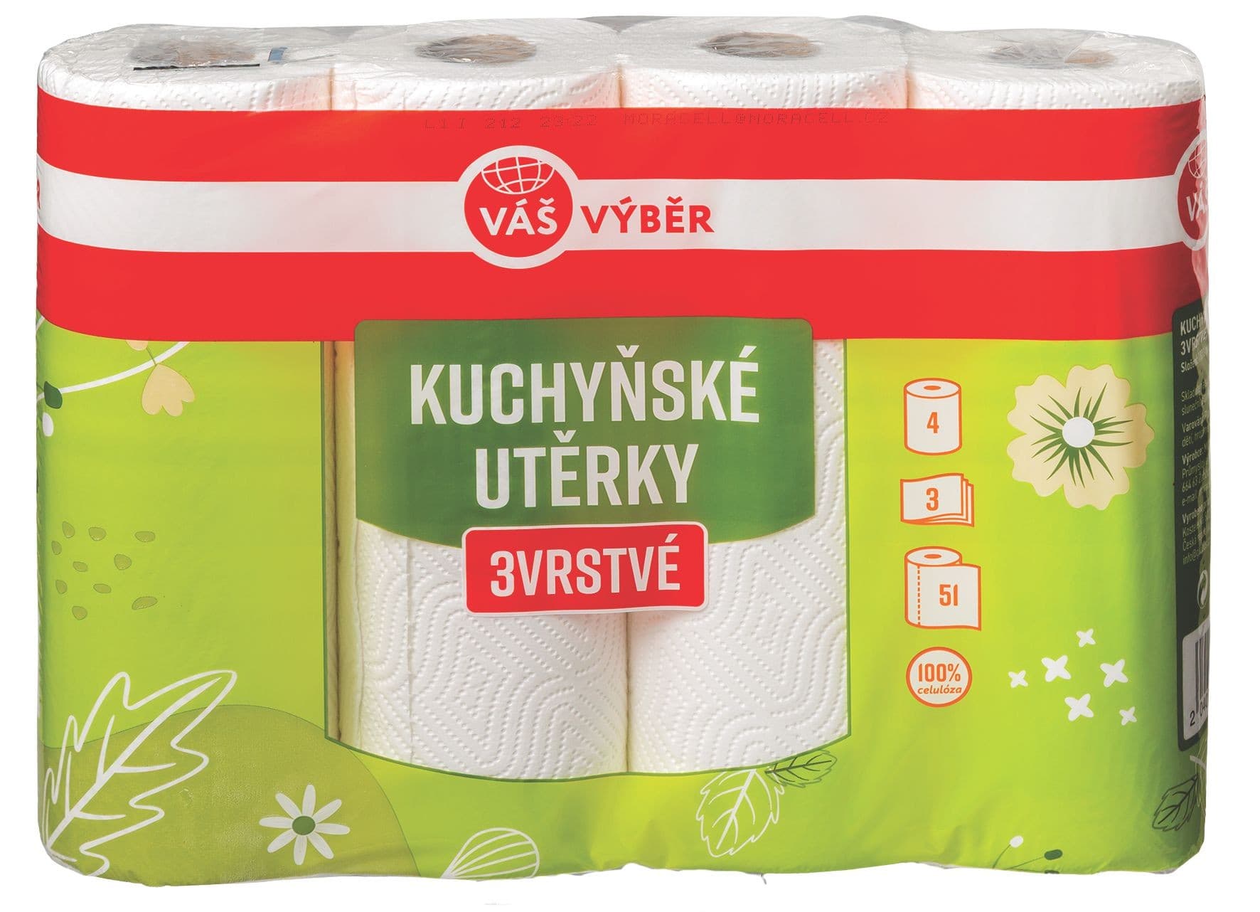 Váš Výběr Kuchyňská utěrka 3vrs, 4x51útržků
