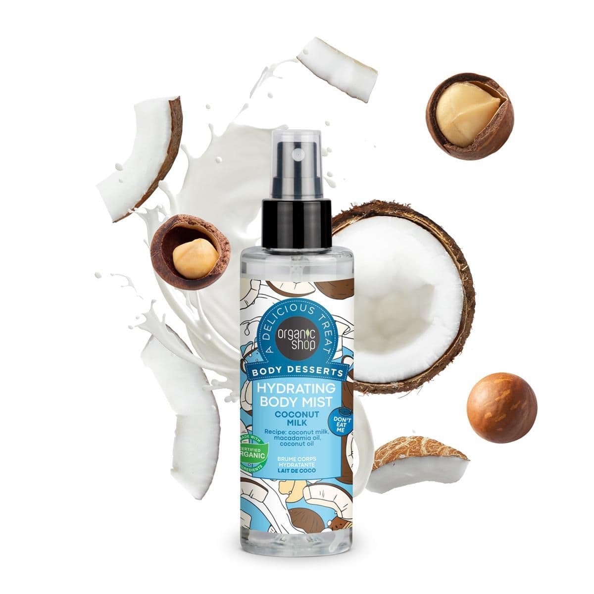 Organic Shop Body Desserts Hydratační tělová mlha Kokosové mléko 200 ml