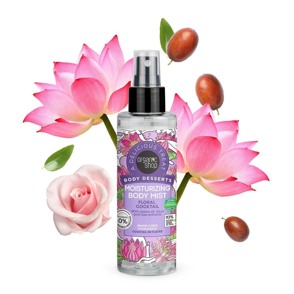 Organic Shop Body Desserts Hydratační tělová mlha Květinový koktejl 200 ml