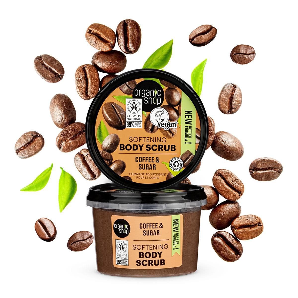 Organic Shop Zjemňující tělový peeling Káva a cukr 250 ml