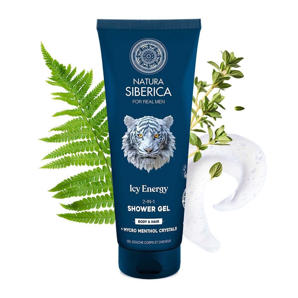 Natura Siberica Arctic Wild Sprchový gel 2v1 na tělo a vlasy Ledová energie 200 ml
