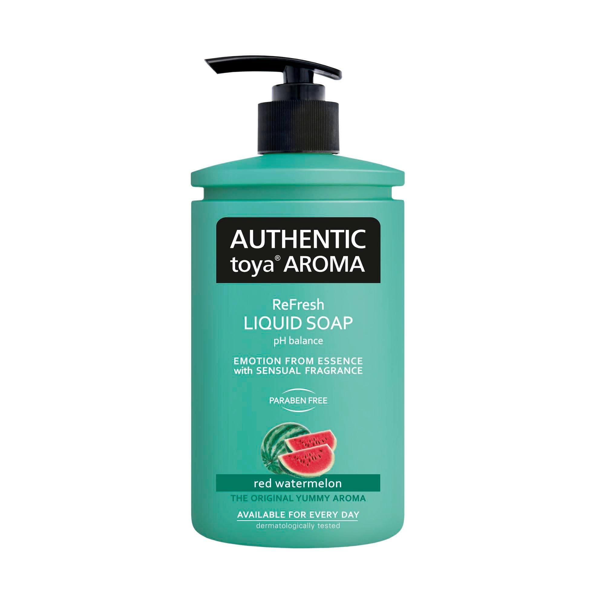 AUTHENTIC toya AROMA tekuté mýdlo s dávkovačem 400ml red watermelon