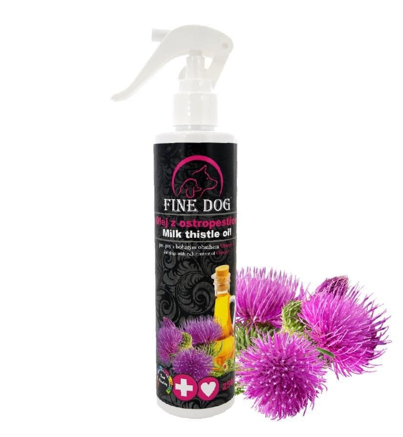 FINE DOG Olej z ostropestřce s rozprašovačem 250ml