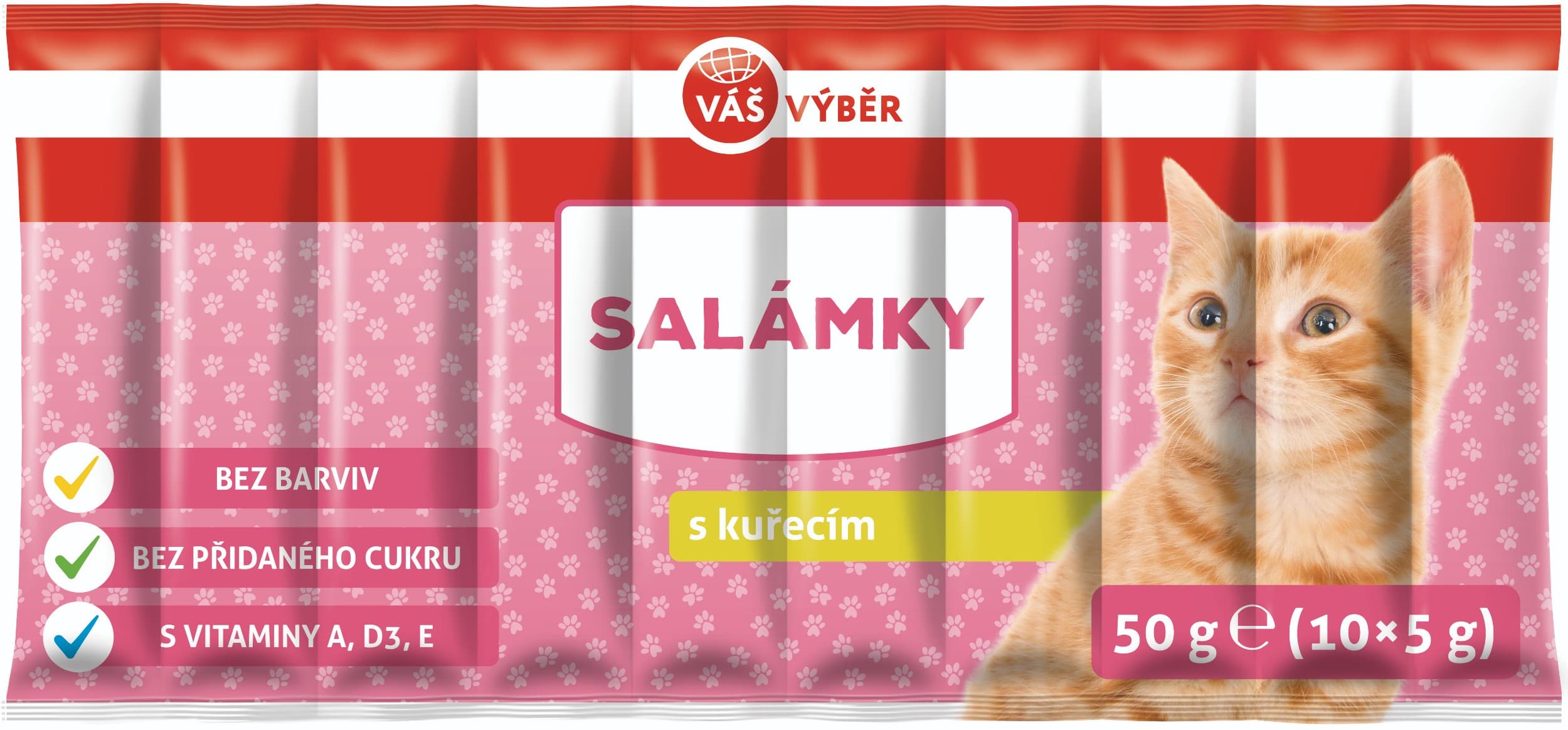 Váš výběr snack kočka tyčinky kuřecí 50g