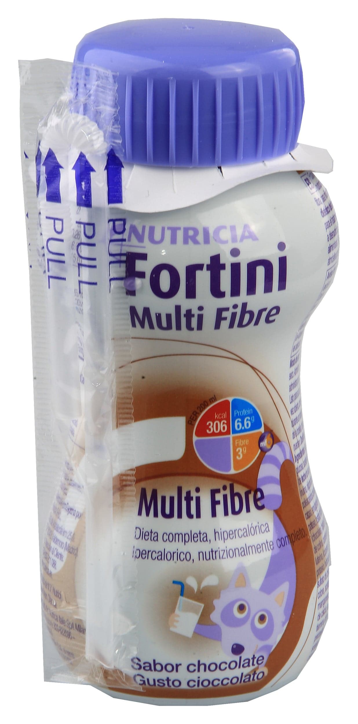 FORTINI PRO DĚTI S VLÁKNINOU, ČOKOLÁDOVÁ PŘÍCHUŤ perorální roztok 1X200ML